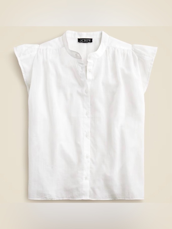 J. Crew Tops - NWT J Crew Flutter Sleeve Blouse - Medium
